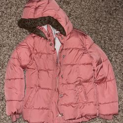 Pink Winter Puffer Snow Jacket 