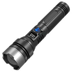 Powerful Flashlight 150000 Lumens,USB Rechargeable Waterproof,Super Bright XHP70.2 Handheld Flashlight,Zoomable Torch for Hiking Hunting Camping