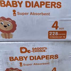Daddy’s choice box of diapers 228 in a box
