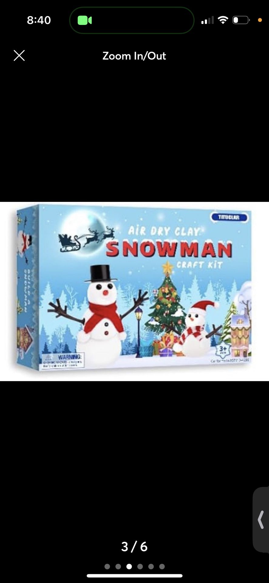 NEW! Crafts for Kids DIY 9 Pack Build a Snowman Molding Clay Kit.