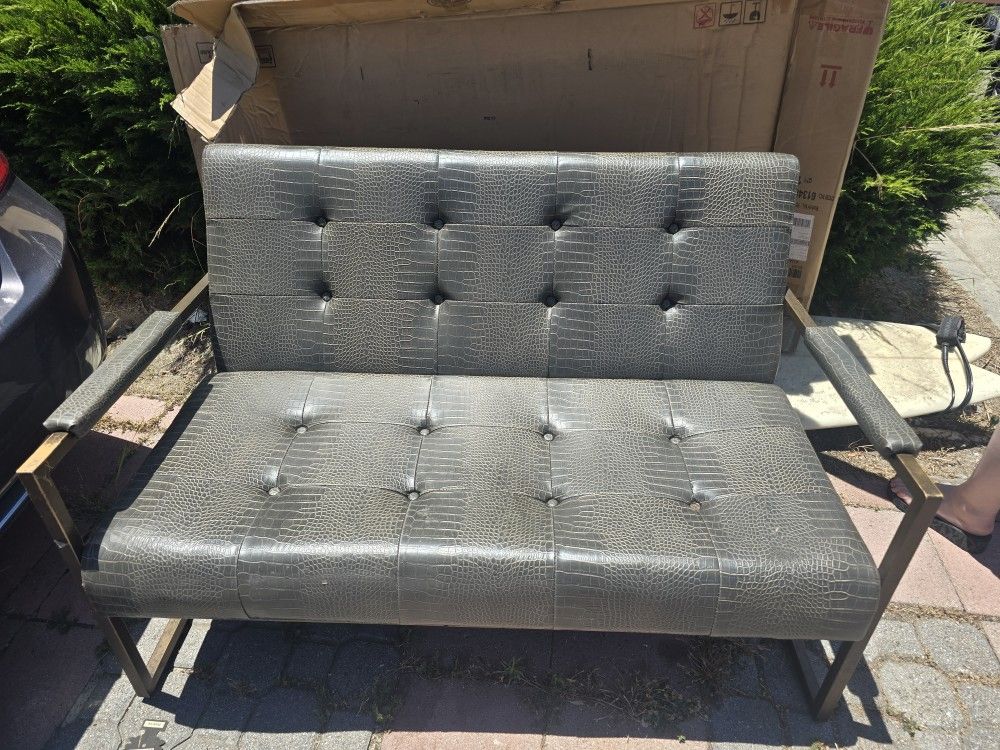 Faux Snake Skin Sofa