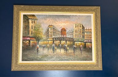 Moulin Rouge Paris Framed Painting