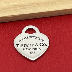Tiffany & Co. 925 Sterling Silver Heart Pendant 