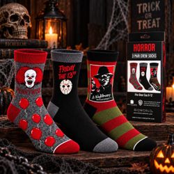 Horror 3-Pair Crew Socks Set
