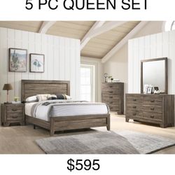 Queen 5 Pc Bedroom Set 💥