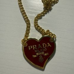 Prada Necklace Red Or Black Gift