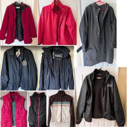 women's trench coats, windbreaker rain winter jackets, puffer vest jacket Small Medium $5 - $20 ea