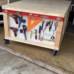 Heavy-Duty Handmade Workbench – Excellent Condition