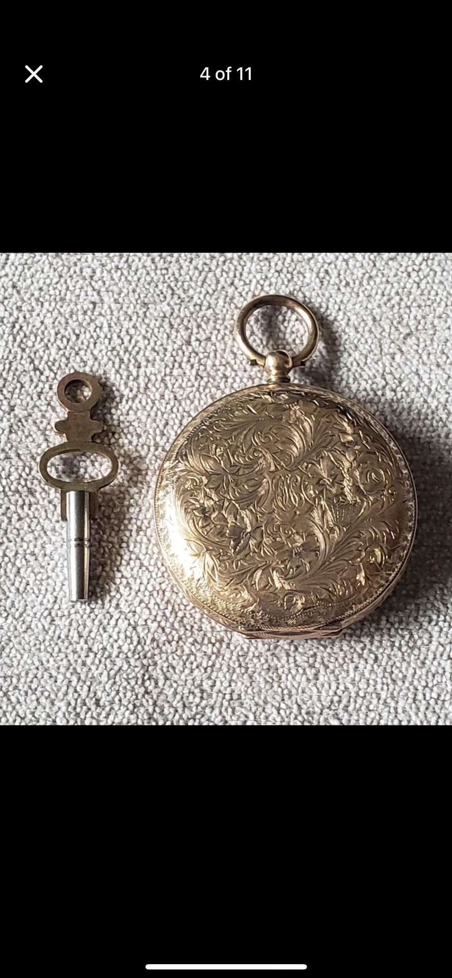Vintage Swiss 14kt Gold key Wind Pocket Watch