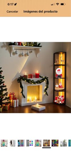 Corner Display Shelf with LED Lighting