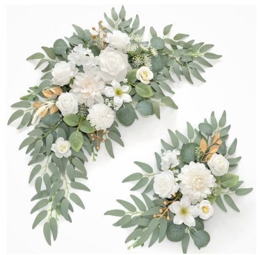 New Faux Flower Swag Set of 2 for Wedding