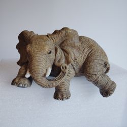 Elephant 🐘 Shelf Book Sitter Resin Figurine, Lovely!