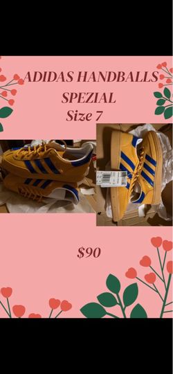 *New* Adidas “Handball Spezial” Yellow Suede Blue Patent Leather
