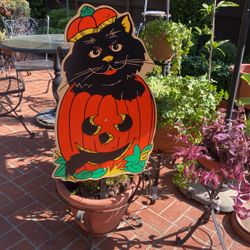Vintage Halloween Plant Pick
