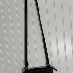 Women’s Dark Brown Faux Leather Cross Body Bag with Multiple Compartments