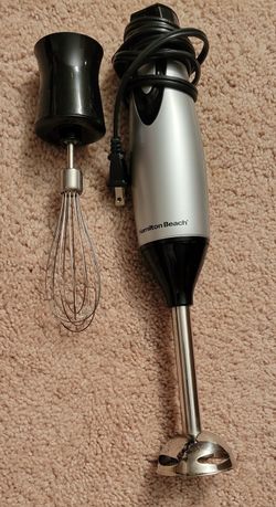 Hamilton Beach Silver and Black Immersion Blender with Whisk