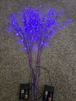 Lighted Glittered Branches