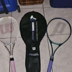 2 TENNIS RACQUETS WITH FREE BAG $29:each