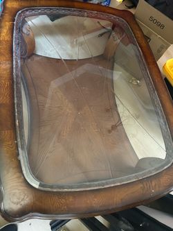 Coffee table with glass