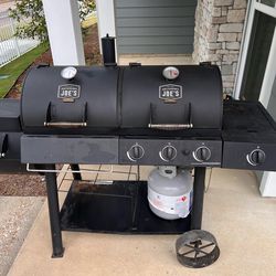 Oklahoma Joe’s Combo Grill & Smoker (Gas + Charcoal + Offset) + Cover & Propane