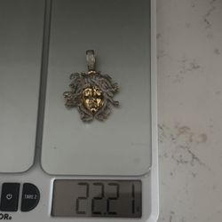 14k Gold Medusa Head 