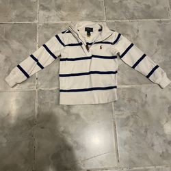 Polo Ralph Lauren Size 3T Boy Toddler Baby Pin Striped Dressy Sweater Half Zip