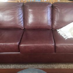 Leather Couch Set + Coffee & Side Tables (Will Sell Separately OBO