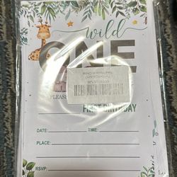 Wild One 1st Birthday Invitations