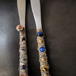 Wire Wrapped Beaded Serving Knife Qty 2