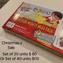 Brand New Ryan's World Micro Figure Mighty Mega Pack PW Games 20 Pack New
