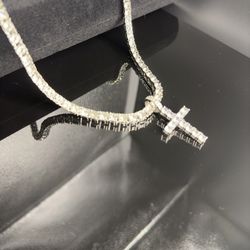 Sterling Silver Cross Chain 