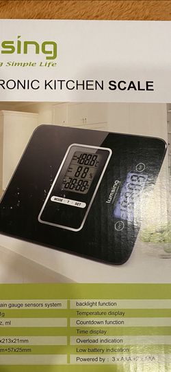 11 Lb / 5000G Electronic Kitchen Scale Digital Food Scale Stainless Steel Weighing Scale Lcd High Precision Measuring Tools