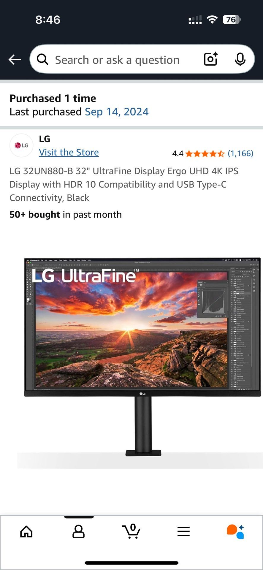 LG 32" 4K IPS Display Monitor