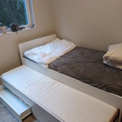 Släkt twin bed frame with storage deals