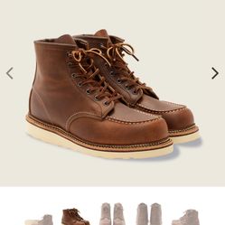 SIZE 7 RED WING WATERPROOF LEATHER SAFETY TOE BOOTS BRAND NEW 