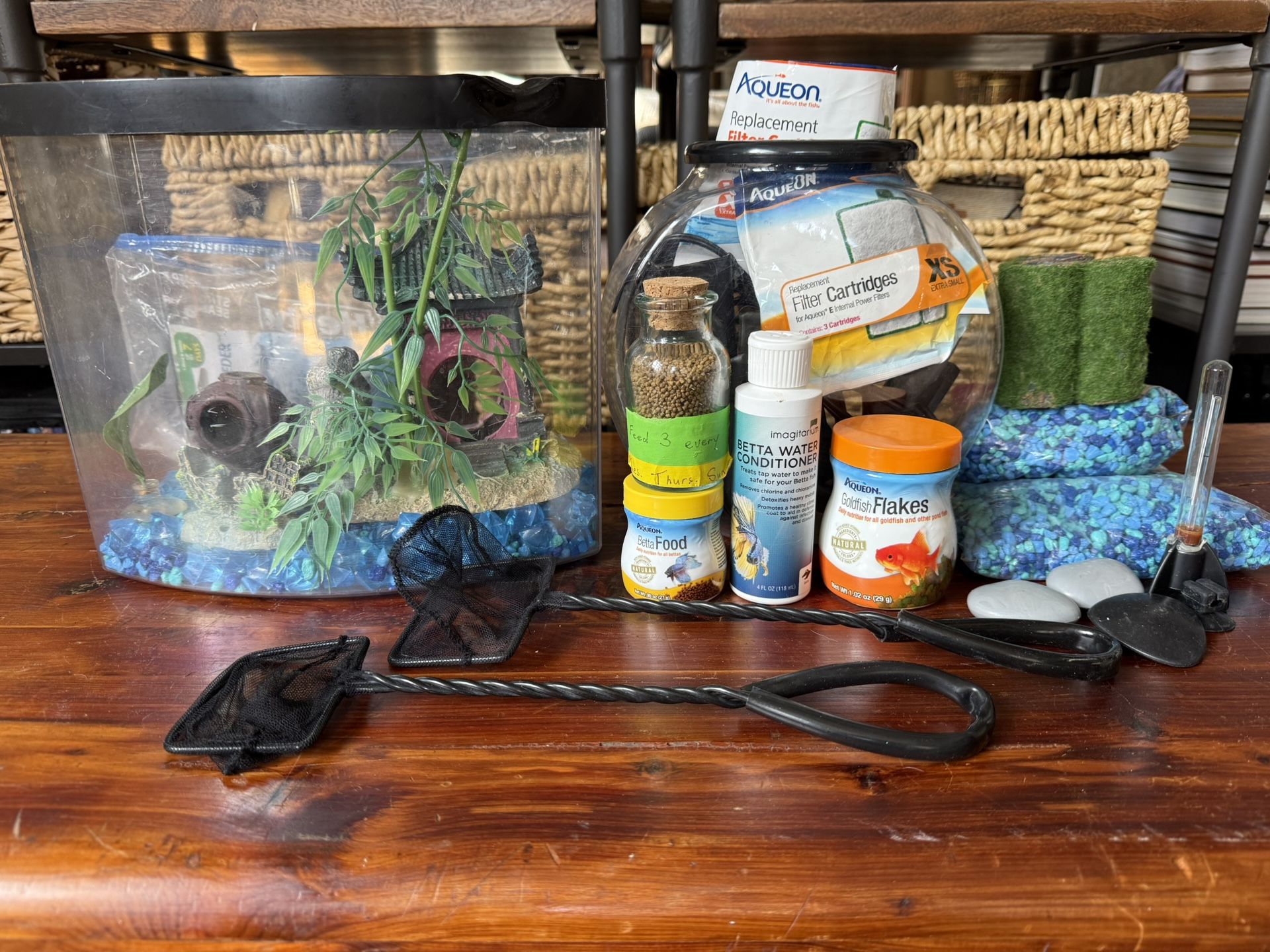 Fish Tank, Food, And Tank Filter