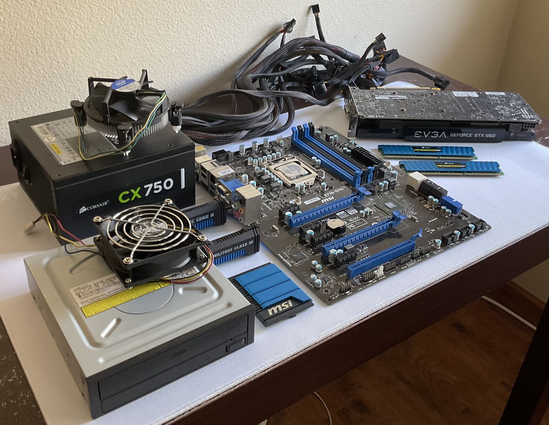 PC Parts + Empty PC Cases