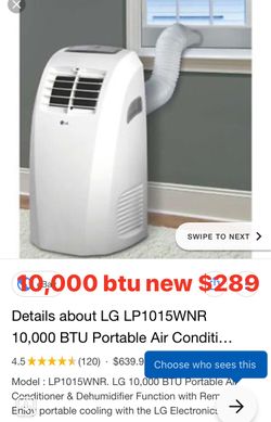 10,000 lg portable air conditioner