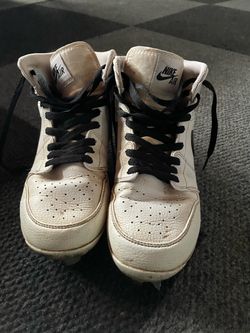Nike Air High-Top baseball cleats White Black
