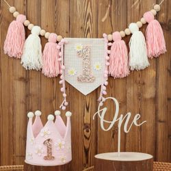 1st Birthday Banner Boho Daisy