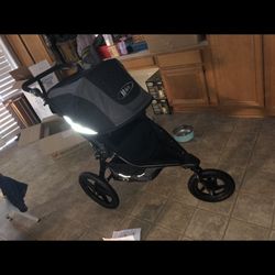 Black BOB Single Stroller With Child Tray And Parent Console