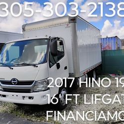 2017 HINO 195 BOX TRUCK CAJA 16' FT. LIFTGATE.