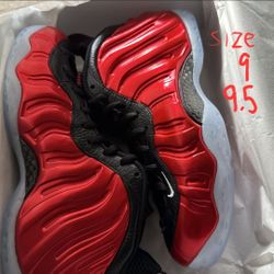 Nike foamposite metallic red Ds Size 9 And 9.5 $285