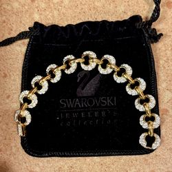 Swarovski Crystal And Rhinestone Link Bracelet