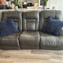 Leather Recliner Couch 