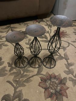 3 piece candle holder set #1