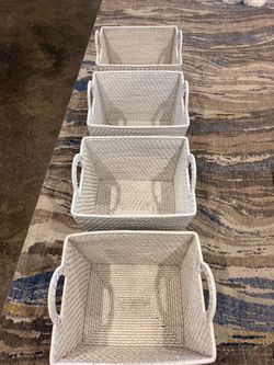 Storage baskets from Potterybarn