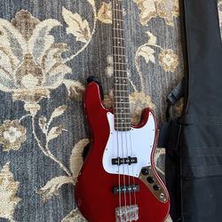 Electric Bass Guitar And Amp