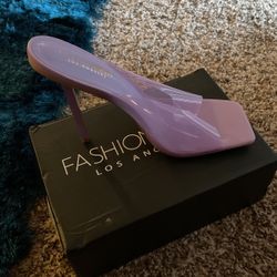 Clear Purple Heels