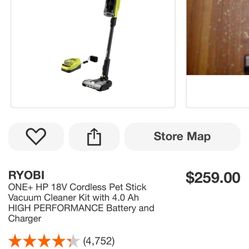 Ryobi Stick Vacuum 
